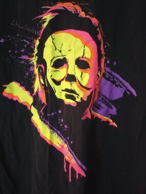 LOT 3 HORROR Michael Myers Death T-Shirt Shirts Mens L Black Matter Hot Topic